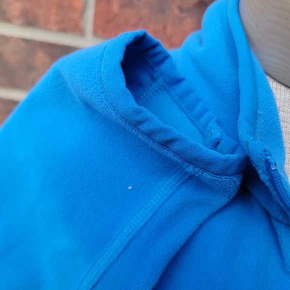 Tommy Hilfiger Jeans Fleece Jacket Womens X-Large Solid Blue Full Zip 2000's - Picture 10 of 14